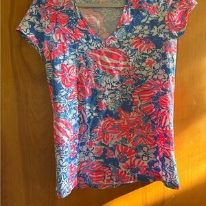 Floral V-Neck Women's Top